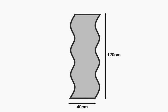 Hanah Home Espejo Blanco y Negro 40x120 cm